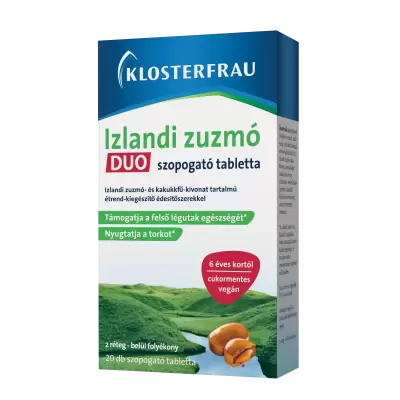 **Izlandi zuzmó** DUO szopogató tabletta
